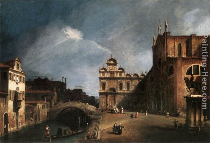 Santi Giovanni e Paolo and the Scuola di San Marco painting - Canaletto Santi Giovanni e Paolo and the Scuola di San Marco art painting